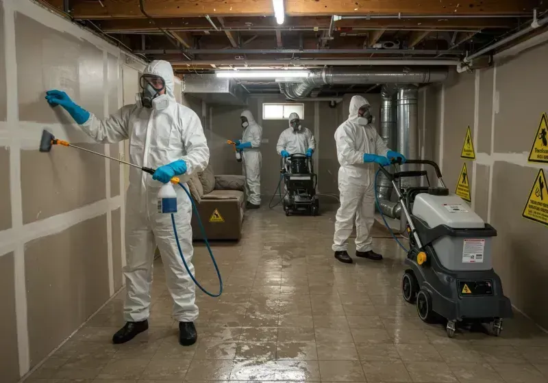 Basement Moisture Removal and Structural Drying process in Harlan County, NE